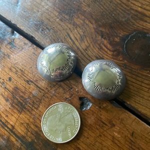 Vintage silver earrings .